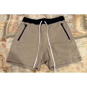 FOG Fear Of God Essentials Mens Sweat Shorts Brown Drawstring Pockets Medium